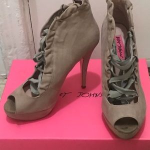 Betsey Johnson peeptoe booties